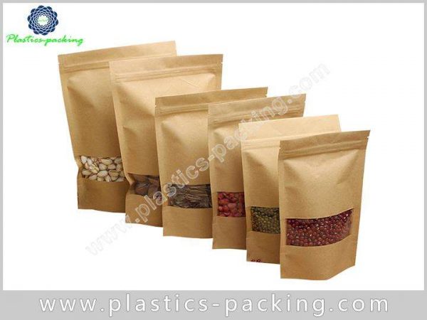 200g Food Grade Kraft Paper Ziplock Bags Manufactur 281
