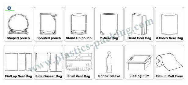 Chinese Style Ziplock Stand Up Pouches Food Grade y 0175
