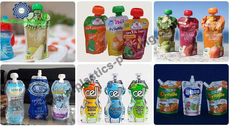 Clear Spouted Stand Up Juice Pouches Manufacturers 425