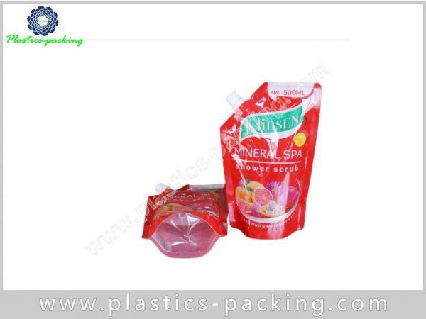 Customized Printed Stand Up Food Grade Plastic Liqu 387