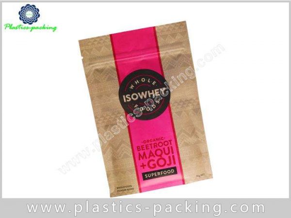 Customized Stand Up Plastic Coffee Pouches Side y 458