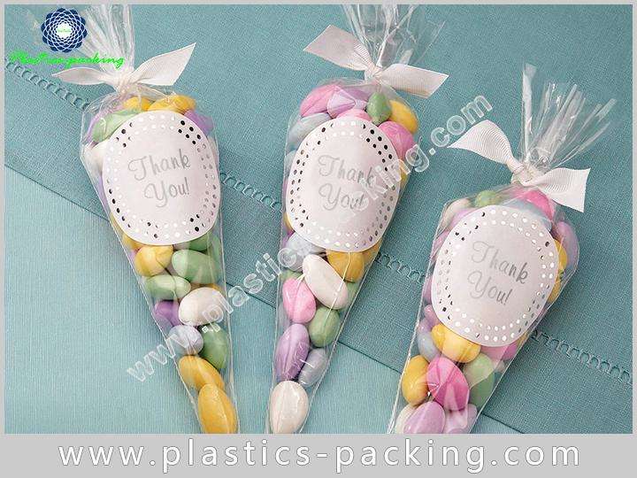 Food Grade Cone Shaped Polka Dots Bags Frosted yyth 093