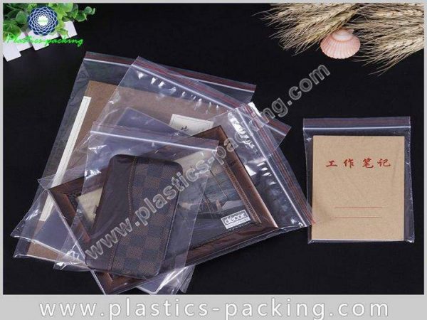 PE Re Sealable Poly Zipper Bags 2 Mil Reclosable With Hang Hole Plastic Bags 5