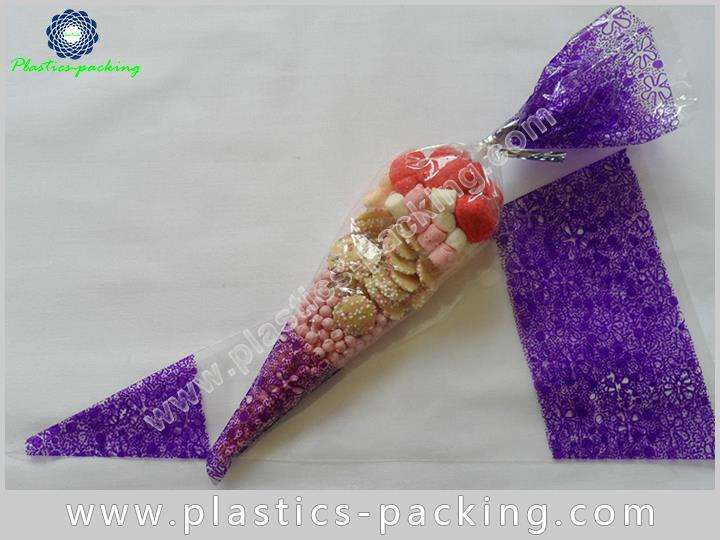 Printed Red BOPP Cone Cellophane Bags Chocolate Pac 017