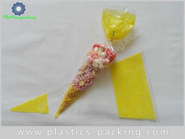 Printed Red BOPP Cone Cellophane Bags Chocolate Pac 018