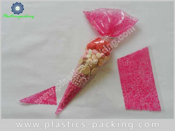 Printed Red BOPP Cone Cellophane Bags Chocolate Pac 019