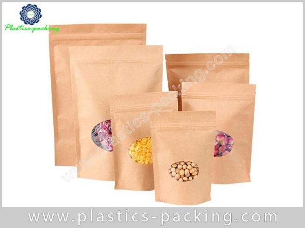 Sealable Kraft Paper Ziplock Packaging Bag Manufacturers y 043
