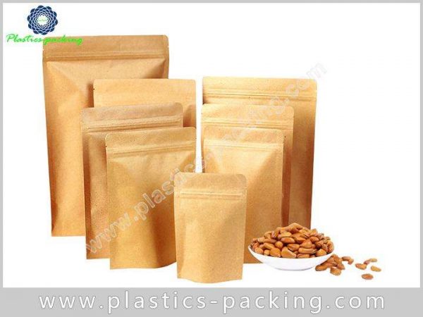 Sealable Kraft Paper Ziplock Packaging Bag Manufacturers y 044