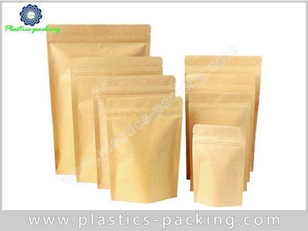 Sealable Kraft Paper Ziplock Packaging Bag Manufacturers y 045