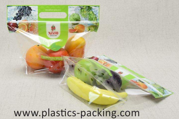 Zip Handle Fresh Fruit Packaging Bags with Vent